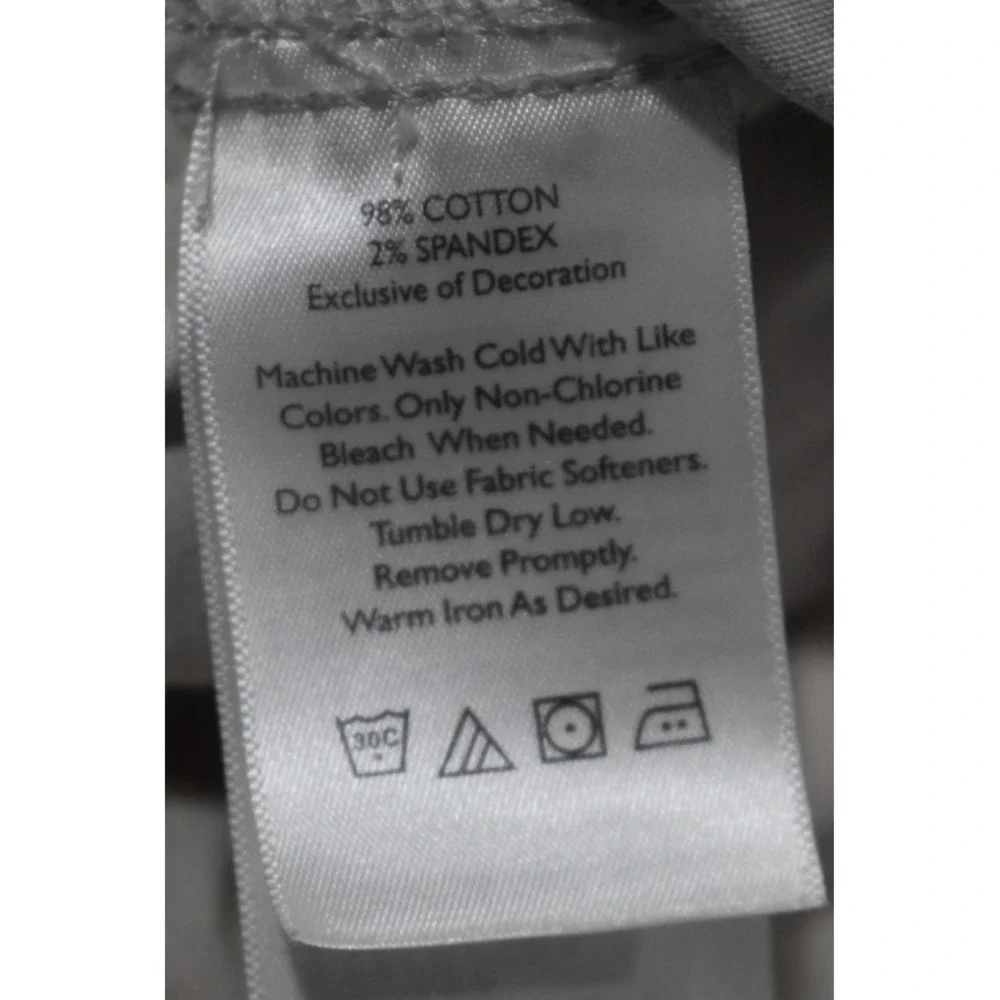 Eddie Bauer Womens 4 Khaki Cargo Capri Pants Drawstring Cuffs Stretch Cotton - Picture 16 of 16